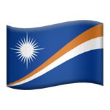 How emoji flag: Marshall Islands displayed on Apple