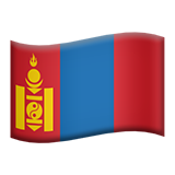 How emoji flag: Mongolia displayed on Apple