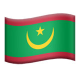 How emoji flag: Mauritania displayed on Apple