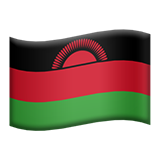 How emoji flag: Malawi displayed on Apple