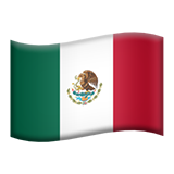 How emoji flag: Mexico displayed on Apple