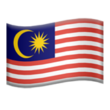 How emoji flag: Malaysia displayed on Apple