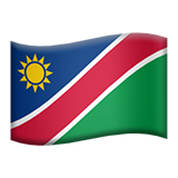 How emoji flag: Namibia displayed on Apple