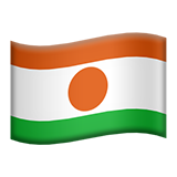 How emoji flag: Niger displayed on Apple