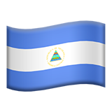 How emoji flag: Nicaragua displayed on Apple