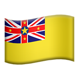 How emoji flag: Niue displayed on Apple