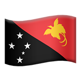 How emoji flag: Papua New Guinea displayed on Apple