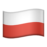 How emoji flag: Poland displayed on Apple