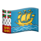 How emoji flag: St. Pierre & Miquelon displayed on Apple