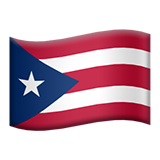 How emoji flag: Puerto Rico displayed on Apple