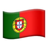 How emoji flag: Portugal displayed on Apple