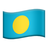 How emoji flag: Palau displayed on Apple