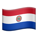 How emoji flag: Paraguay displayed on Apple