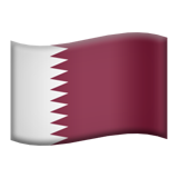 How emoji flag: Qatar displayed on Apple