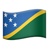 How emoji flag: Solomon Islands displayed on Apple