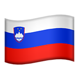 How emoji flag: Slovenia displayed on Apple