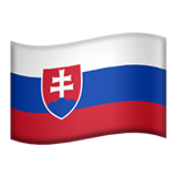 How emoji flag: Slovakia displayed on Apple