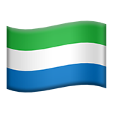 How emoji flag: Sierra Leone displayed on Apple