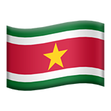 How emoji flag: Suriname displayed on Apple