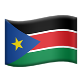 How emoji flag: South Sudan displayed on Apple