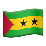 How emoji flag: São Tomé & Príncipe displayed on Apple