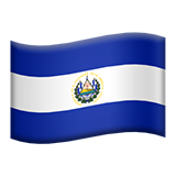 How emoji flag: El Salvador displayed on Apple