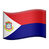 How emoji flag: Sint Maarten displayed on Apple