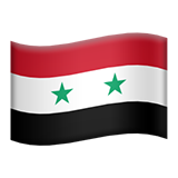 How emoji flag: Syria displayed on Apple