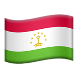 How emoji flag: Tajikistan displayed on Apple