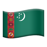 How emoji flag: Turkmenistan displayed on Apple