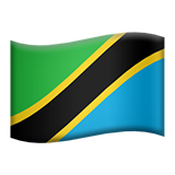 How emoji flag: Tanzania displayed on Apple