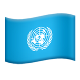 How emoji flag: United Nations displayed on Apple