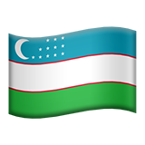 How emoji flag: Uzbekistan displayed on Apple