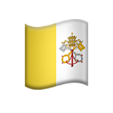 How emoji flag: Vatican City displayed on Apple