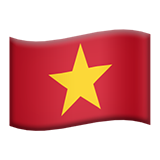 How emoji flag: Vietnam displayed on Apple