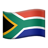 How emoji flag: South Africa displayed on Apple