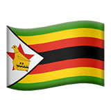 How emoji flag: Zimbabwe displayed on Apple