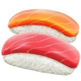 How emoji sushi displayed on Apple