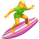 woman surfing