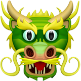 How emoji dragon face displayed on Apple