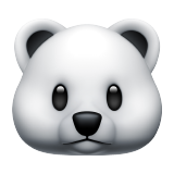 How emoji polar bear displayed on Apple