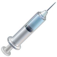 How emoji syringe displayed on Apple