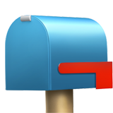 closed mailbox with lowered flag