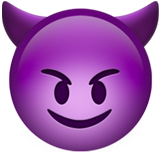 smiling face with horns