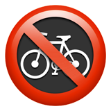 no bicycles