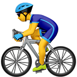 man biking