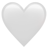 How emoji white heart displayed on Apple