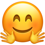 smiling face with open hands