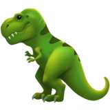 How emoji T-Rex displayed on Apple