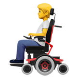 person in motorized wheelchair